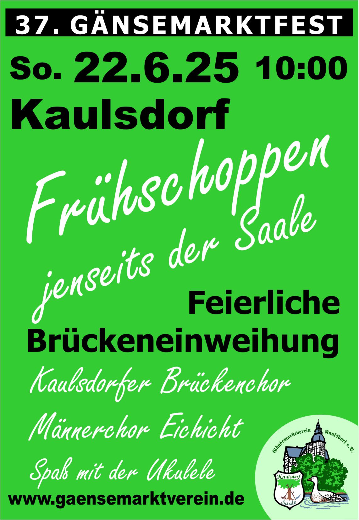 Frühschoppen jenseits der Saale zum 37. Gänsemarktfest in Kaulsdorf